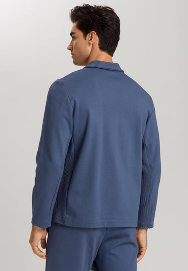 Smartwear Cotton Zip-Up Jacket | Vintage Indigo 75938-2617